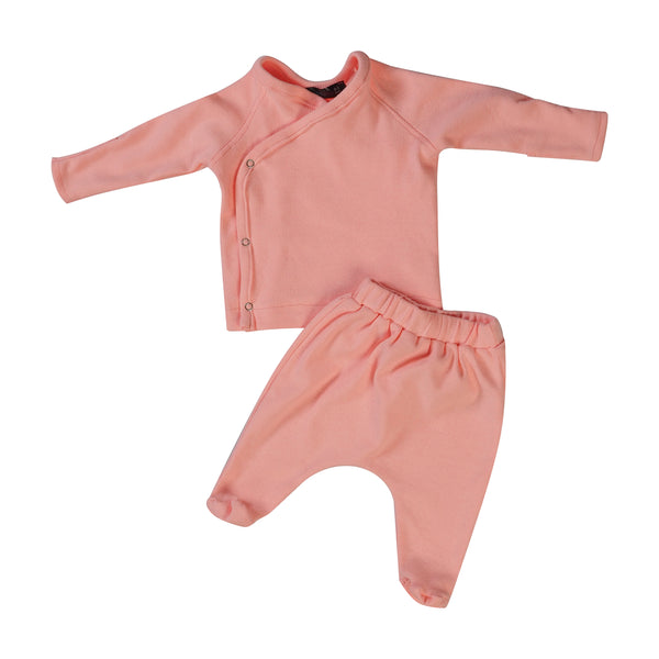 Pink Two-Piece Side Snap Suit