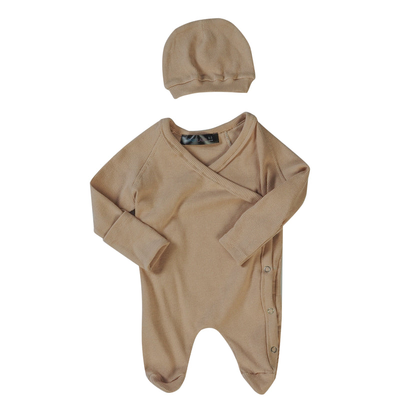 Tan Two-Piece Side Snap Suit